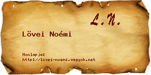 Lövei Noémi névjegykártya